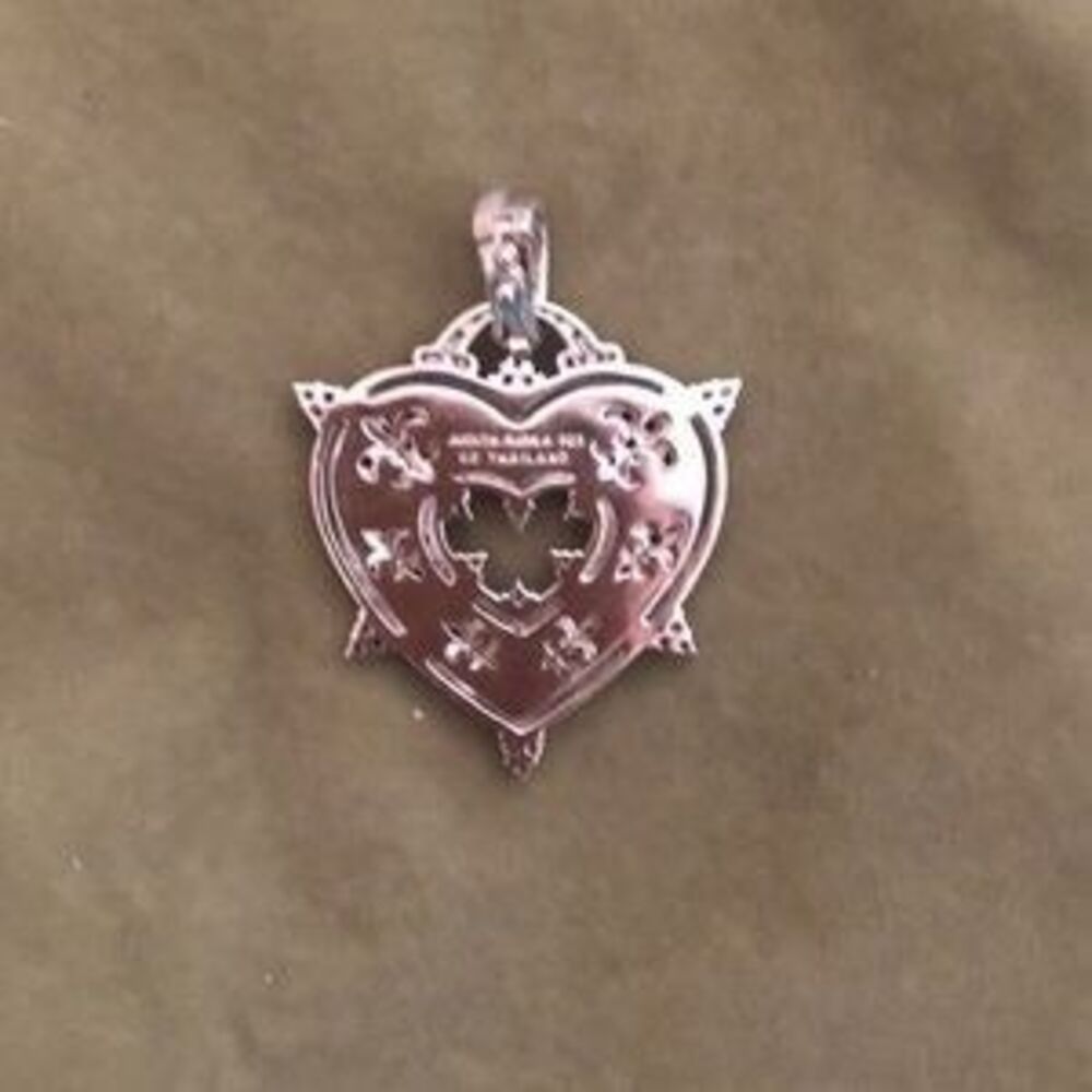 Judith Ripka Pink/Red Sterling Heart EnhancerNecklace - Picture 2 of 2